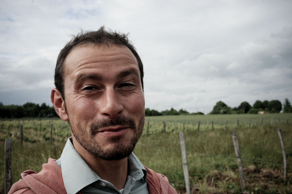 Renaud Guettier tra i vigneti di Chenin a Bueil en Touraine